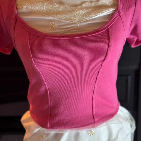 Pink Crop Top – Small, Y2K / Cute Casual - Picture 4 of 5